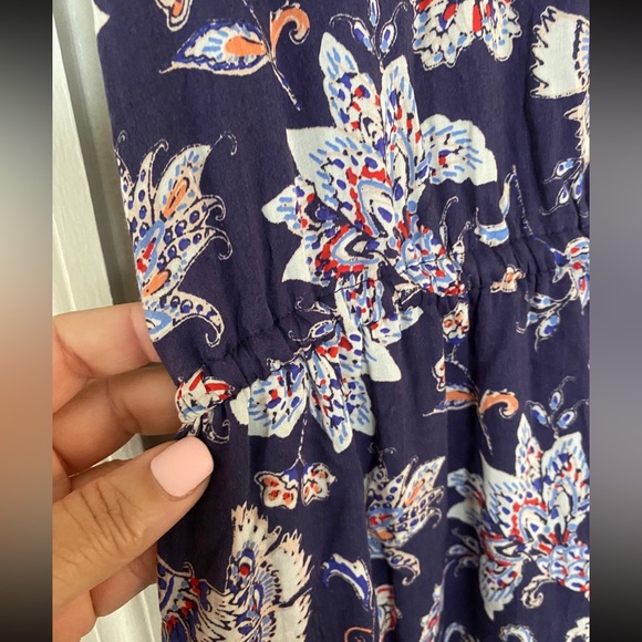 Lucky Brand Maxi Tie-Waist Floral Dress size Large - Picture 3 of 7